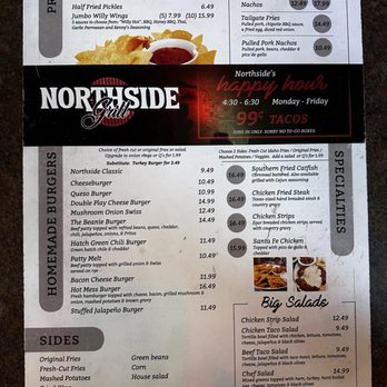 Northside Grill - Latest menu 8/1/25 - American Near Me - Wichita Falls, Texas