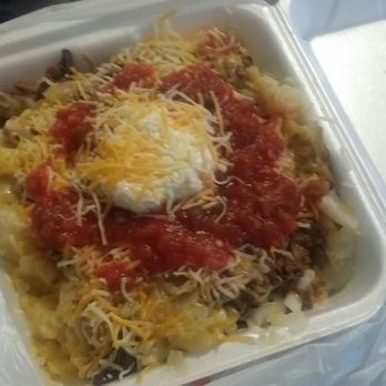The Spud - #9 Taco Meat, Salsa, Sour Cream, Cheese, Mushrooms - Fast Food Near Me - Lufkin, Texas