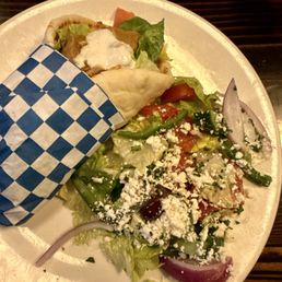 Chicken gyro w/ Greek salad