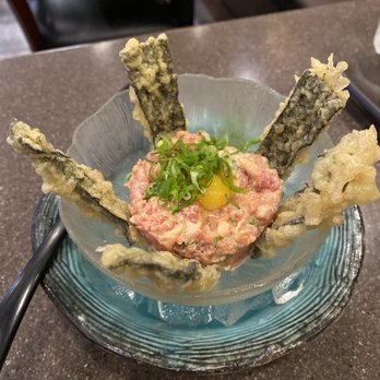 Matsuri - Spicy ahi tartare ($9 on HH). Super good. Especially with the addition of the quail yolk and the crispy tempura nori. - Japanese Near Me - Honolulu, Hawaii