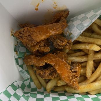 Sticks Tavern - This was supposed to be chicken fingers tossed in Buffalo sauce, order prepared by their cook Brandy - Sports Bars Near Me - Henderson, Nevada Sticks Tavern - This was supposed to be chicken fingers tossed in Buffalo sauce, order prepared by their cook Brandy - Sports Bars Near Me - Henderson, Nevada