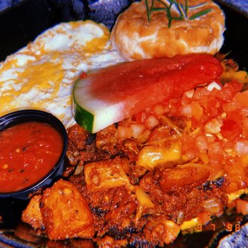 Chops & Eggs - Chorizo hash skillet *no jalapeño - New American Near Me - Corpus Christi, Texas Chops & Eggs - Chorizo hash skillet *no jalapeño - New American Near Me - Corpus Christi, Texas