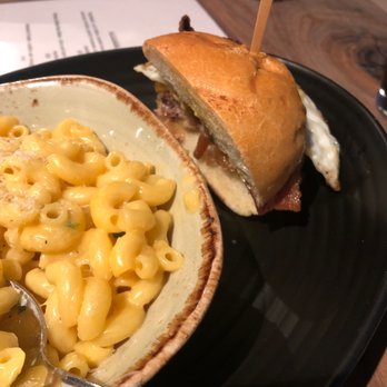 The Salted Pig - Half a backyard burger Mac and cheese on a cold night. - Gastropubs Near Me - Riverside, California The Salted Pig - Half a backyard burger Mac and cheese on a cold night. - Gastropubs Near Me - Riverside, California