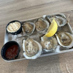 $17 1/2 doz oysters - so good I didn't use any of the condiments!! $17 1/2 doz oysters - so good I didn't use any of the condiments!!