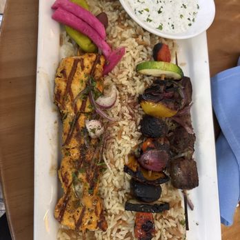 Greek Bistro - Combination chicken and filet mignon - Greek Near Me - Glendale, California Greek Bistro - Combination chicken and filet mignon - Greek Near Me - Glendale, California