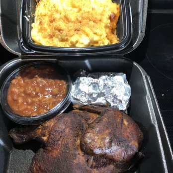 Mission BBQ - Half yard bird with baked beans and Mac n cheese (good) - Barbeque Near Me - Hamilton Township, New Jersey Mission BBQ - Half yard bird with baked beans and Mac n cheese (good) - Barbeque Near Me - Hamilton Township, New Jersey