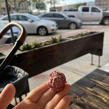 Jupiter House - Red velvet cake pop - Coffee & Tea Near Me - Denton, Texas Jupiter House - Red velvet cake pop - Coffee & Tea Near Me - Denton, Texas