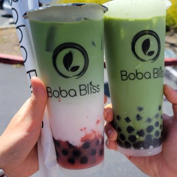 Boba Bliss - Matcha strawberry and matcha latte - Bubble Tea Near Me - Dublin, California Boba Bliss - Matcha strawberry and matcha latte - Bubble Tea Near Me - Dublin, California