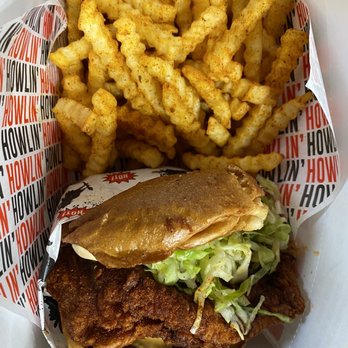 Howlin' Ray's - Truly a beauty. Hot Chicken Sandwich w/Fries - Southern Near Me - Los Angeles, California Howlin' Ray's - Truly a beauty. Hot Chicken Sandwich w/Fries - Southern Near Me - Los Angeles, California