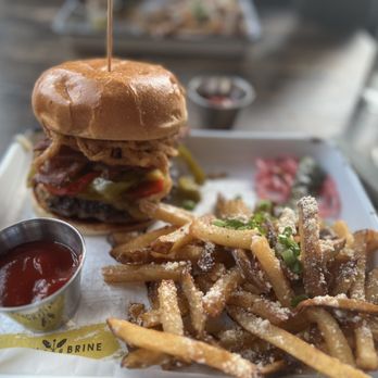 Batch & Brine - Sierra Burger with Garlic Parm Fries - Burgers Near Me - Lafayette, California Batch & Brine - Sierra Burger with Garlic Parm Fries - Burgers Near Me - Lafayette, California