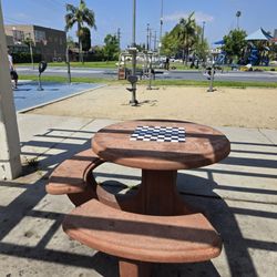 Vermont Square Park - Chess table