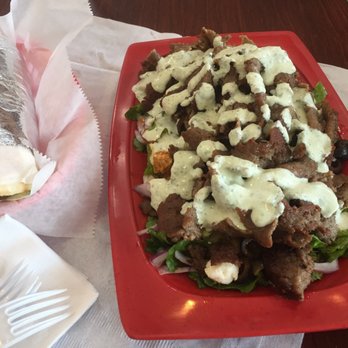 Milya cafe - Huuuuuuuge gyro salad and veggie wrap - $15! - Middle Eastern Near Me - Blue Ash, Ohio Milya cafe - Huuuuuuuge gyro salad and veggie wrap - $15! - Middle Eastern Near Me - Blue Ash, Ohio