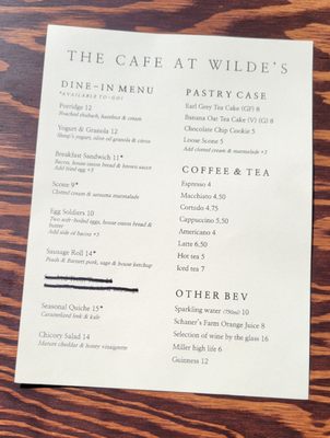 Menu photo 3 Wilde's Los Angeles, CA