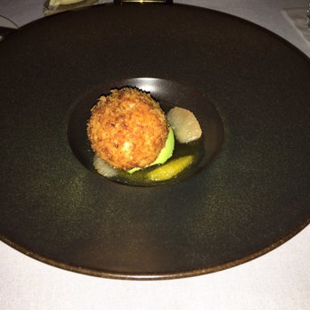 Bacchanalia - Crab cake fritter - New American Near Me - Atlanta, Georgia