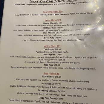 Churon Winery - flight menu - Wineries Near Me - Temecula, California Churon Winery - flight menu - Wineries Near Me - Temecula, California