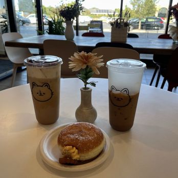 Dear Donuts - Pumpkin donut , latte; hazelnut and tiramisu - Donuts Near Me - St. Charles, Illinois