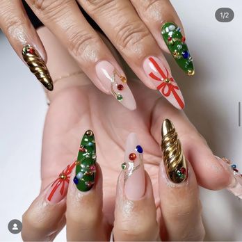 Lanicure Nail Bar - Christmas design - Nail Salons Near Me - Los Angeles, California Lanicure Nail Bar - Christmas design - Nail Salons Near Me - Los Angeles, California