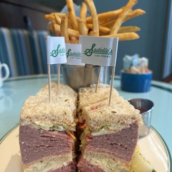 Sadelle's - 2/6/24 Cool. Roast beet & salami triple decker - Breakfast & Brunch Near Me - Las Vegas, Nevada