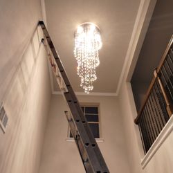 VMC Remodeling - Chandelier installation.