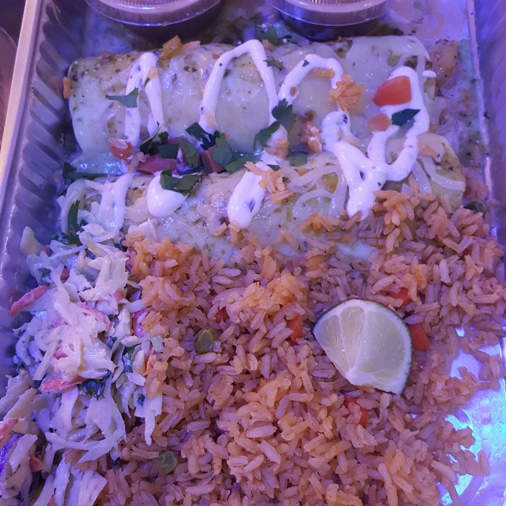 Rio Bravo Fairfield - Shrimp enchilada with rice - Mexican Near Me - Fairfield, Connecticut