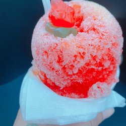 The SnoBall Shop - Mango watermelon with butterfly gummies, my regular.