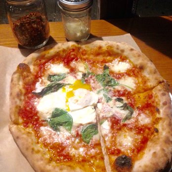 Bare Knuckle Pizza - Margherita w/ a soft & runny egg, delicious! - Pizza Near Me - Oakland, California