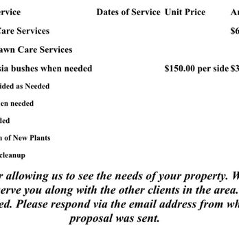 AD&B Lawncare - Original quote clearly states monthly price. This quote was accepted and then increased within first month of service - Lawn Services Near Me - Greenacres, Florida AD&B Lawncare - Original quote clearly states monthly price. This quote was accepted and then increased within first month of service - Lawn Services Near Me - Greenacres, Florida