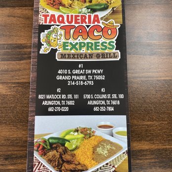 Taqueria Taco Express - Menu Aug '22 - Latin American Near Me - Arlington, Texas Taqueria Taco Express - Menu Aug '22 - Latin American Near Me - Arlington, Texas