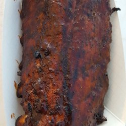 Momma Wade's Smokehouse - Baby Back Ribs ready to serve.