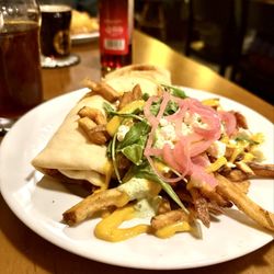 Brass Ring Brewing - Butter Chicken Naanrito with Loaded Curry Fries