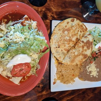 EL MOLCAJETE - Burrito Deluxe (left) and Quesadilla Oaxaca (right) - Mexican Near Me - Madison, Alabama