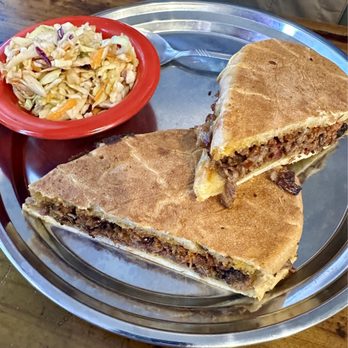 The Ridge Nashville - Chicano Sandwich (brisket and chorizo pressed like a Cuban) with Spicy Slaw. I'm told it was delicious. - American Near Me - Nashville, Tennessee The Ridge Nashville - Chicano Sandwich (brisket and chorizo pressed like a Cuban) with Spicy Slaw. I'm told it was delicious. - American Near Me - Nashville, Tennessee