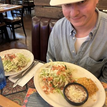 Hugo's Cocina - Bean Tostada (Vegan) - see how large they are! Second one on its own plate - Mexican Near Me - San Diego, California Hugo's Cocina - Bean Tostada (Vegan) - see how large they are! Second one on its own plate - Mexican Near Me - San Diego, California