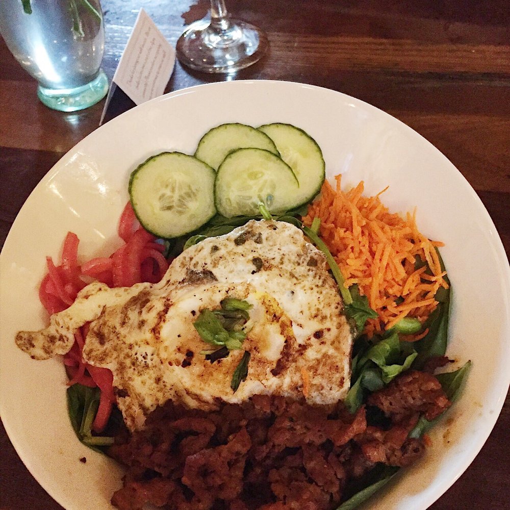 Scratch Kitchen & Taproom - Bibimbap (A Korean steak) rice bowl 4/5. Hit the spot for my preggy cravings - Bars Near Me - Apex, North Carolina Scratch Kitchen & Taproom - Bibimbap (A Korean steak) rice bowl 4/5. Hit the spot for my preggy cravings - Bars Near Me - Apex, North Carolina