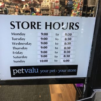 pet store hours near me