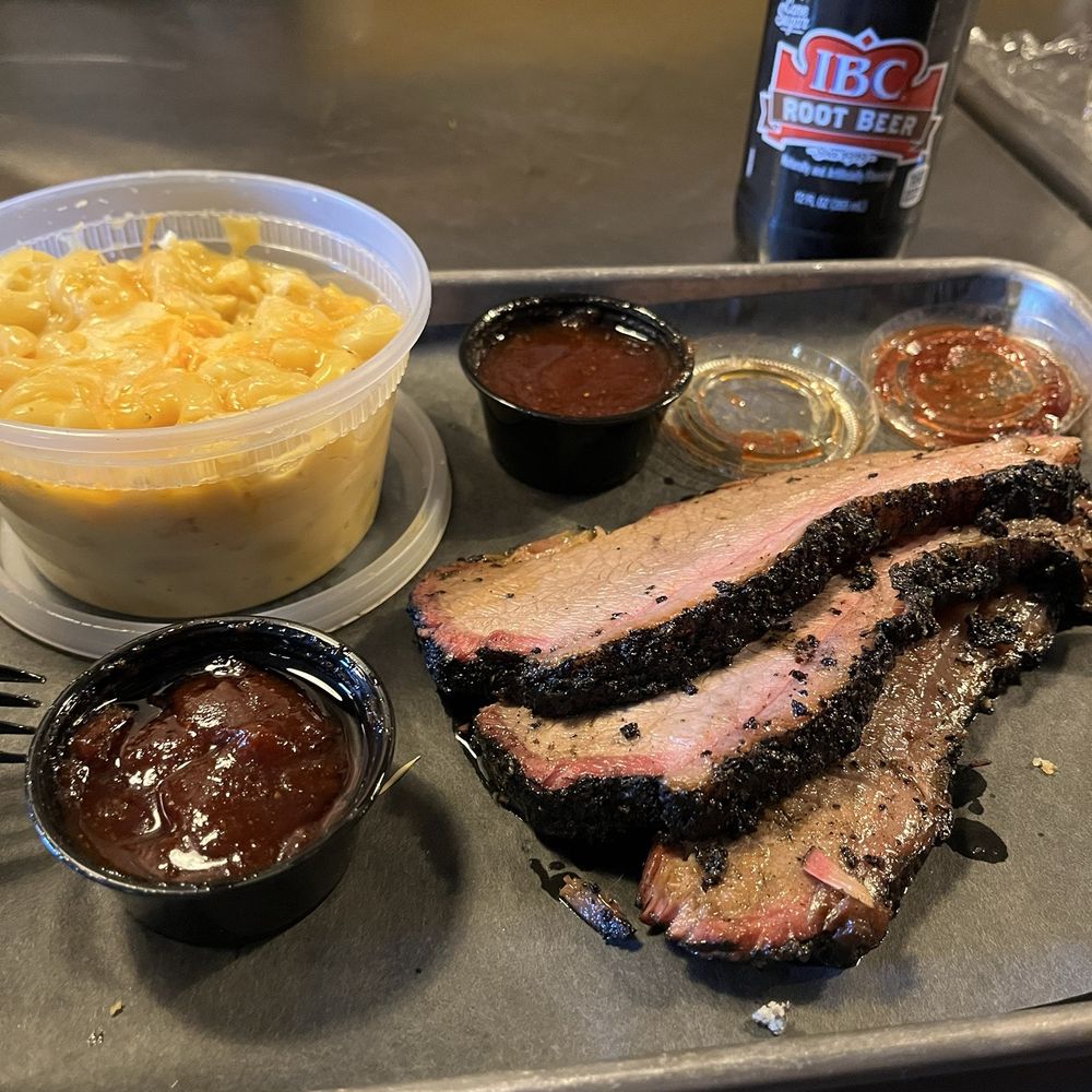 Tastefully Blessed Smokehouse & Catering - Brisket with side of Mac and Cheese plus IBV Root beer - Barbeque Near Me - Springdale, Pennsylvania Tastefully Blessed Smokehouse & Catering - Brisket with side of Mac and Cheese plus IBV Root beer - Barbeque Near Me - Springdale, Pennsylvania