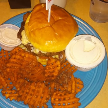 East Coast Wings + Grill - Lava Blue Burger....just awesome - Chicken Wings Near Me - King, North Carolina