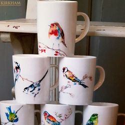 Schuppen 40 - Hübsche Tassen mit Vogelmotiv aus Bone China