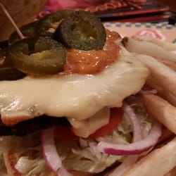 Ground Round - inferno burger