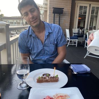 The Loft - Look at this hot 40 y/o with his bday dessert - New American Near Me - Laguna Beach, California