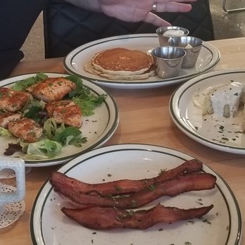 Mirabella's Table - Bacon, biscuits n gravy and honey-lime salmon... just to start! And of course the lemon ricotta pancakes! - Breakfast & Brunch Near Me - Rogers, Arkansas Mirabella's Table - Bacon, biscuits n gravy and honey-lime salmon... just to start! And of course the lemon ricotta pancakes! - Breakfast & Brunch Near Me - Rogers, Arkansas