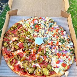 Pizza Guys  - Half Artichoke Fiesta Half Ferry Pepperoni Pizza