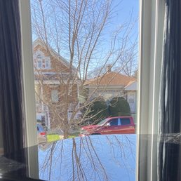 Looking out cleaned window is like looking through air.