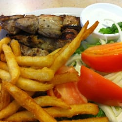 Evan's Place - Pork Souvlaki Plate!