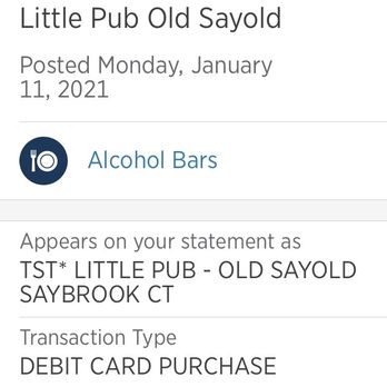 Little Pub Old Saybrook - My purchase from getting no food from Little Pub. Then being blamed for a termination. - American Near Me - Old Saybrook, Connecticut Little Pub Old Saybrook - My purchase from getting no food from Little Pub. Then being blamed for a termination. - American Near Me - Old Saybrook, Connecticut