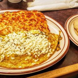 Kerby's Koney Island - Spinach and Feta Omelet with English Muffin at Kerby's Auburn Hills