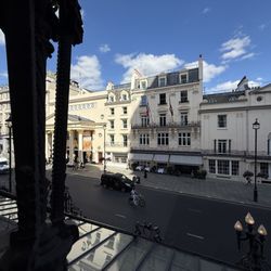 Her Majesty's Theatre - View from the balcony - enjoying our drinks!
