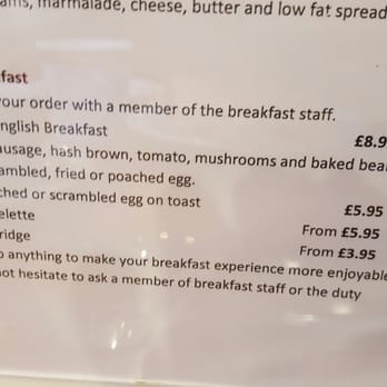 Ramada London South Ruislip - Breakfast menu - Hotels Near Me - Ruislip, XGL
