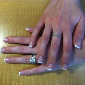 Martie Roark - Growing off acrylic and using Gellish polish to help hide growth. Teeny rhinestones on ring fingers! - Nail Salons Near Me - Thousand Oaks, California Martie Roark - Growing off acrylic and using Gellish polish to help hide growth. Teeny rhinestones on ring fingers! - Nail Salons Near Me - Thousand Oaks, California
