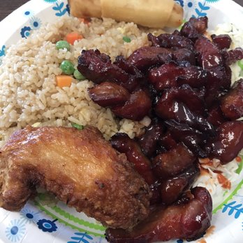 Hong Kong Restaurant - Boneless Spare Ribs, Fried Rice, an Egg Roll and a Crispy Fried Chicken Wing. - Chinese Near Me - Cumming, Georgia Hong Kong Restaurant - Boneless Spare Ribs, Fried Rice, an Egg Roll and a Crispy Fried Chicken Wing. - Chinese Near Me - Cumming, Georgia